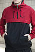 Анорак чоловічий спортивна куртка плащівка з капюшоном President чорний з червоним Розміри: від S до XXXL, фото 2