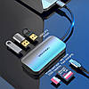 USB-хаб VENTION 6-in-1 USB-C to USB3.0x3/SD/TF/PD Grey (TNHHB), фото 3