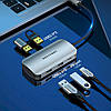 USB-хаб VENTION 5-in-1 USB-C to USB3.0x4/PD Grey (TNBHB), фото 2
