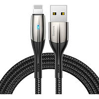 Кабель зарядный BASEUS Horizontal Data Cable USB for Lightning 1м Black (CALSP-B01)