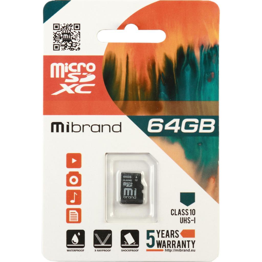 Флеш карта microSDXC 64Gb Mibrand class 10 (MICDXU1/64GB)