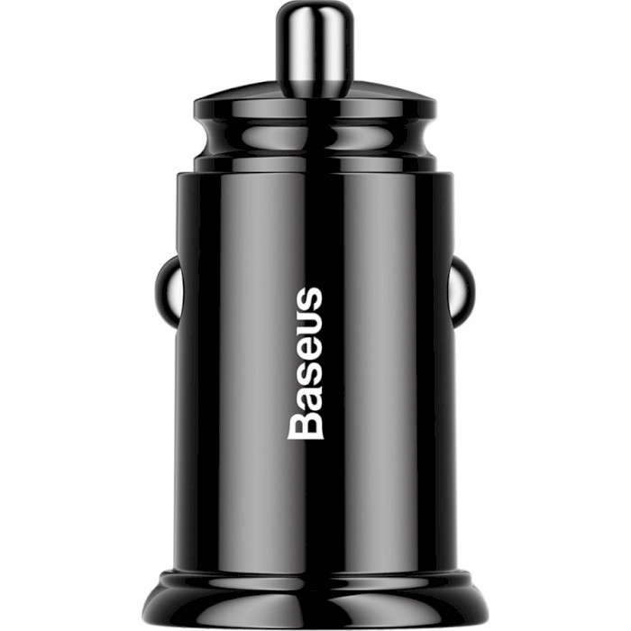 Автомобільний зарядний пристрій BASEUS Circular Plastic 30 W Dual QC 3.0 Quick Car Charger Black (CCALL-YD01)