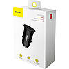 Автомобільний зарядний пристрій BASEUS Circular Plastic 30 W Dual QC 3.0 Quick Car Charger Black (CCALL-YD01), фото 3
