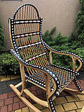 Крісло-гойдалках з чорного ротангу та лози «Релакс-плюс».Арт:9983, фото 5