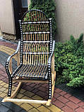 Крісло-гойдалках з чорного ротангу та лози «Релакс-плюс».Арт:9983, фото 6