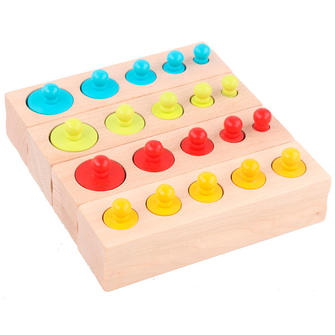 Развивающий Деревянный Набор Детский Деревянный Монтессори Цветные ...