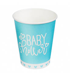 Одноразові склянки "Baby shower", 10 шт., 200 мл., колір - блакитний