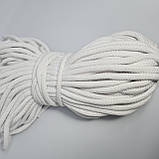 Шнур бавовняний із сердечником 8мм/100м Білий, фото 3