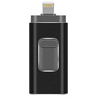 Флешка 3 в 1 lightning Flash Drive 64 GB для iPhone, Android, Windows. U-диск (черный)