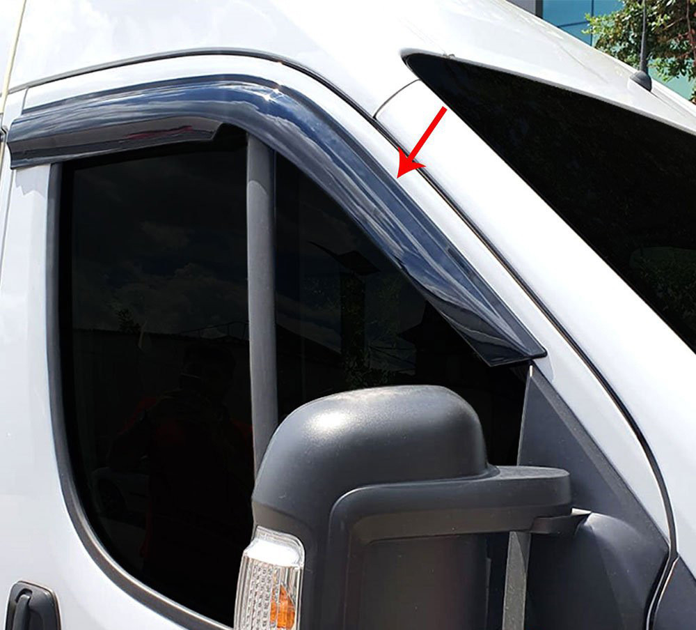 Вітровики (дефлектори вікон) (2 шт., Sunplex) для Peugeot Boxer 2006↗ та 2014↗ рр.