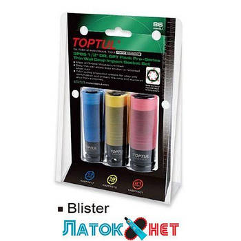 Набір головок 1/2 для шиномонтажу 3 одиниці Pro-Series GDAS0301 Toptul
