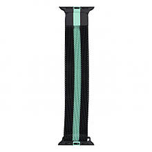 Ремінець для Apple Watch (38-40mm) Milanese Loop Black-Light Blue