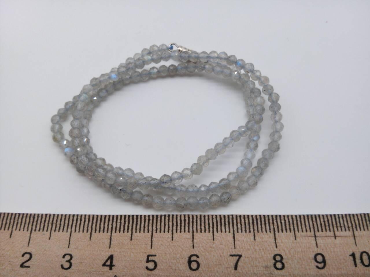 Намисто з натурального лабрадора (94), 40 ct. Довжина 47 см, вага 8 г, 63157 (1)
