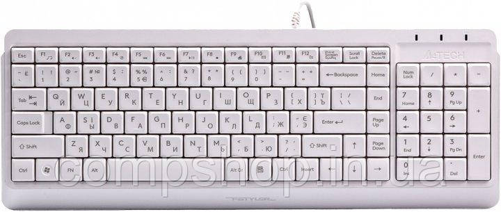 Клавіатура A4Tech FK15 White USB (код 126043), фото 1