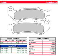 FDB2002P Тормозные колодки Ferodo для мотоцикла HONDA 125x44,3x8,8mm