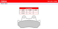 FDB244P мотоколодки Ferodo HONDA CBR / Steed VT 800/Magna VF 750-1000. Honda cb/Honda GL...