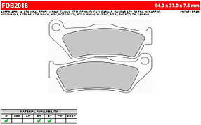 FDB2018P мотоколодки Ferodo KTM EXC /SUZUKI Burgman/YAMAHA Tenere XT/BMW/DUCATI MULTISTRA аналог BREMBO 07BB04