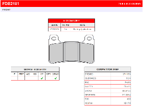 Мотоколодки FDB2181XRAC аналог BREMBO 07HO50SA /TRW MCB755/ EBC FA390/Braking BR899 /SBS 809