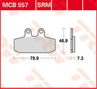 Мотоколодки TRW MCB557 аналог FDB438 для APRILIA, CAGIVA, FANTIC, GARELLI, GASGAS, GILERA, HONDA, HONDA ITALIA