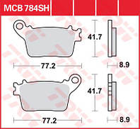 Мотоколодки задніння TRW MCB784SH для HONDA CBR1000R; KAWASAKI ZX-6R;SUZUKI GSX-R 600/636/1000/YAMAHA  (FDB2121