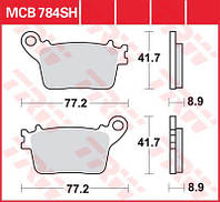 Мотоколодки задние TRW MCB784SH для HONDA CBR1000RR; KAWASAKI ZX-6R;SUZUKI GSX-R 600/636/1000/YAMAHA (FDB2121