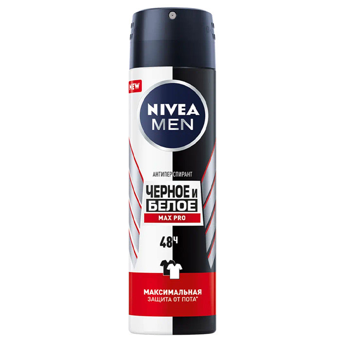 Антиперспірант Nivea Men Max Pro Чорне та біле 150 мл