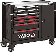 Шафа-візок для інструментів з 7 ящиками та додатковим ящиком (1100х 990х 480 мм) Yato YT-09033 (Польща)