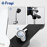 Змішувач для ванни Frap F3242, чорний/хром, фото 2