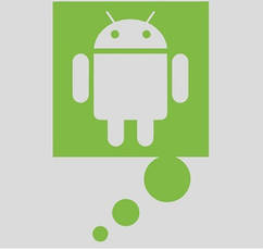 Вінілова наклейка  - Android bubble  розмір 20 см