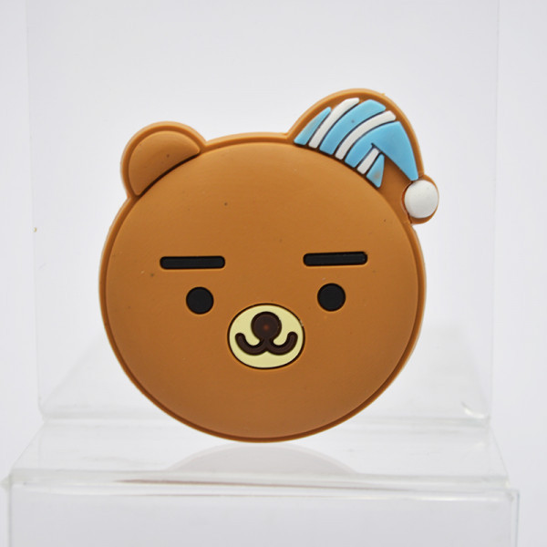 Універсальний тримач PopSocket (попсокет) Self Adhesive Smiling Face Bear Brown