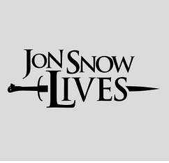 Вінілова наклейка  - Jon Snow Lives розмір 20 см