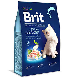 Сухий корм Brit Premium by Nature Cat Kitten для кошенят з куркою 8КГ