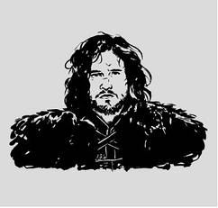 Вінілова наклейка  - Jon Snow 01 розмір 20 см