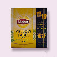 ЛИПТОН 100 пакетиков LIPTON * YELLOW LABEL * классический черный чай