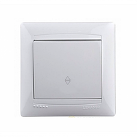 Вимикач 1-й прохідний LEMANSO Сакура білий LMR1002 (арт. LMR1002)