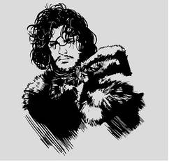 Вінілова наклейка  - Jon Snow 03 розмір 50 см