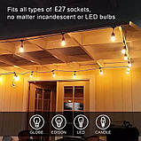 Вулична Ретро Гірлянда Belt Light 10 м. з 10 LED Filament Ламп 6W Е27, фото 8