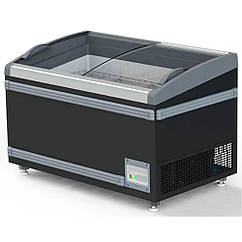 Морозильная бонета 600 л HERMES 1.45(-18°C..- 25°C), з випарювачем, морозильний ларь, морозильна скриня з випуклим склом, бонет