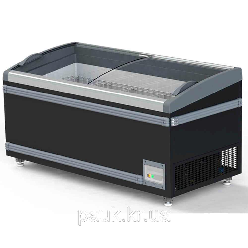 Морозильний ларь 800 л HERMES 1.85(-18°C..- 25°C), з випарювачем, торговий ларь-бонета, морозильна скриня з випуклим склом, бонет, фото 1