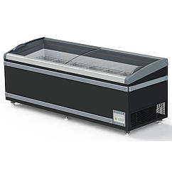 Морозильна камера 1130 л HERMES 2,5(-18°C..- 25°C) з випарювачем, морозильний ларь з випуклим склом, бонет