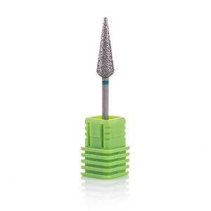 Фріза алмазна Nail Drill "Почка заокруглена, довга" 893 0625G, діаметр 6,5 мм, зелена, фото 1