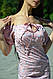 Плаття літнє максі з розрізом і відкритими плечима на гумці, фото 8