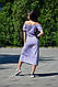 Плаття літнє максі з розрізом і відкритими плечима на гумці, фото 4