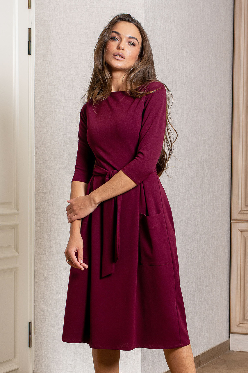 Плаття Tirend, марсала, фото 1