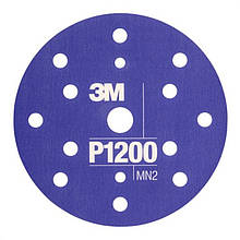 Гнучкий абразивний диск Hookit, D150 мм/15 отв., Р1200 - 3М (США)