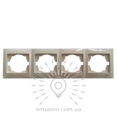 Рамка 4 LEMANSO Сакура КРЕМ горизонтальна LMR1113 (арт. LMR1113), фото 1