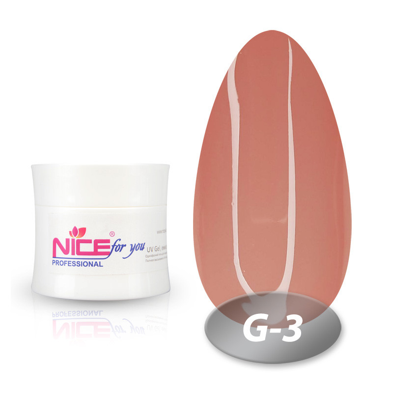Гель для нарощування G-3 Теплий нюд Rose Cloud 50г.