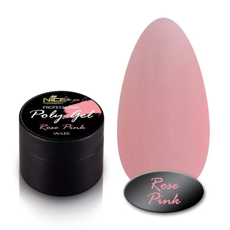 Nice For You акрил, гель ROSE PINK рожевий 15г.