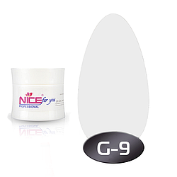 Гель для нарощування Builder gel Nice for you G-9 Ice milk Молочний 50 г