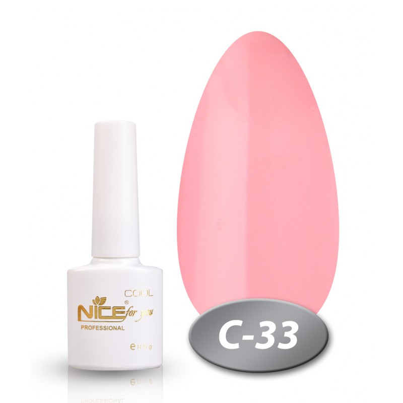 Гель-лак Nice for You COOL C-033 рожевий 8,5 мл